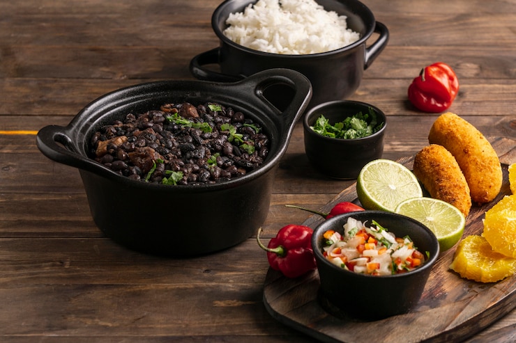 Foto grátis uma deliciosa variedade de comida brasileira.