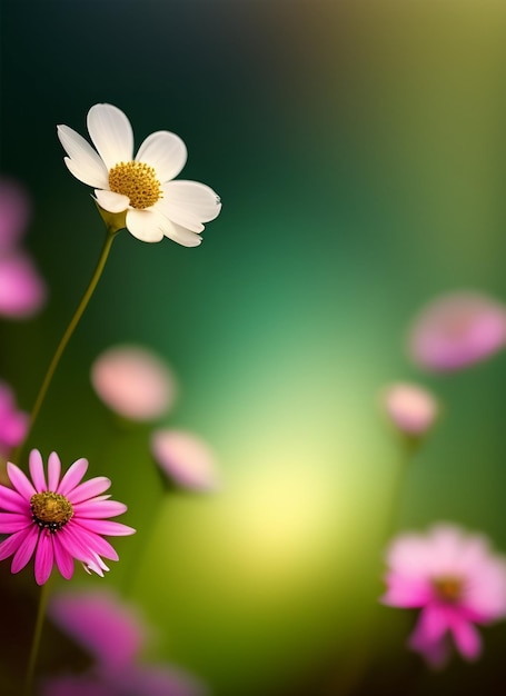 Uma flor em um campo de flores