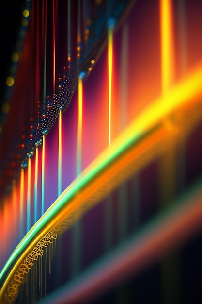 Uma imagem colorida de um piano com a palavra música