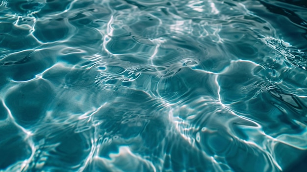 Foto grátis uma imagem detalhada mostrando a água cristalina de uma piscina destacando sua refrescante