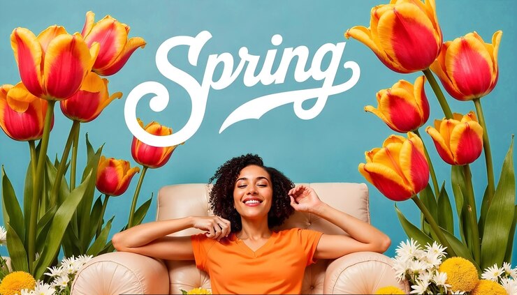 Foto grátis uma impressionante colagem de primavera.