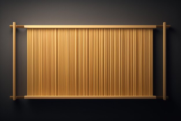 Uma parede com um painel de madeira que diz 'som' nele