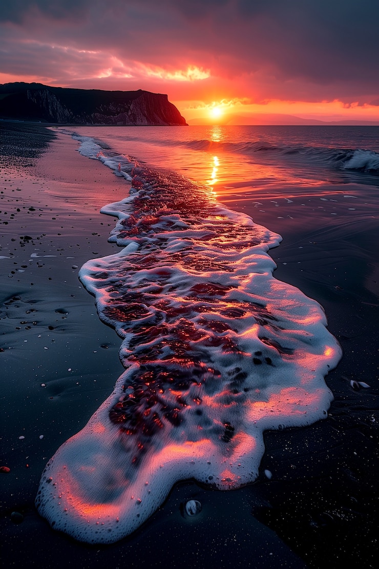 Foto grátis uma vista deslumbrante da paisagem natural da praia