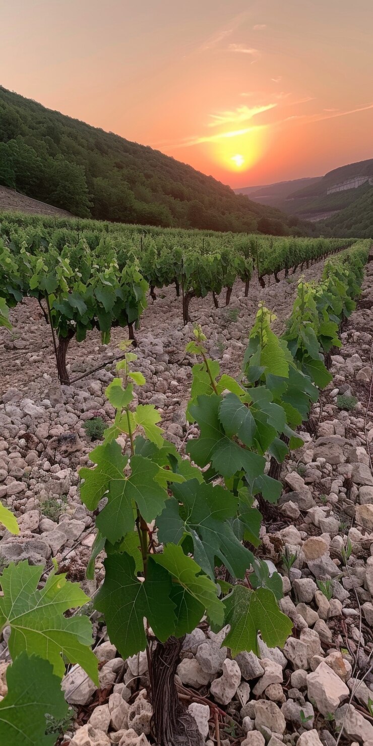 Foto grátis uma vista deslumbrante da vinha com videiras e natureza