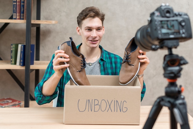 Foto grátis unboxing