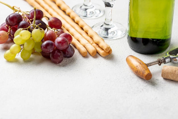 Uvas orgânicas de close-up para vinho