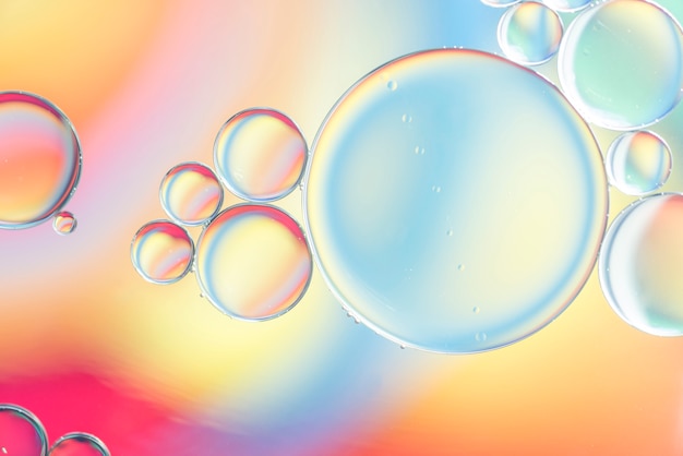 Várias bolhas abstratas multicoloridas textura