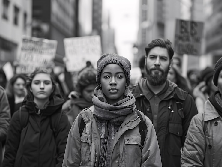 Foto grátis várias pessoas participando de protestos