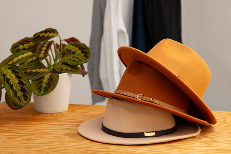 Foto grátis variedade de chapéus fedora estilosos