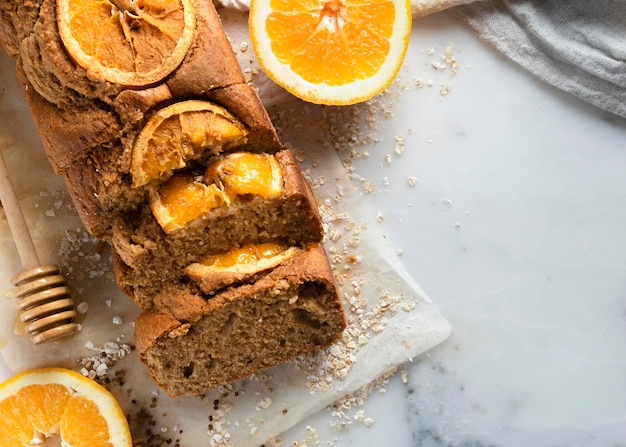 Foto grátis variedade de deliciosas receitas saudáveis com laranjas