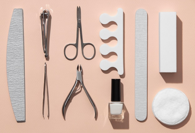 Variedade de produtos para o cuidado das unhas
