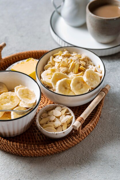 Variedade de refeição nutritiva para café da manhã