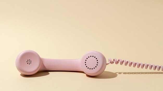 Variedade de telefones vintage rosa