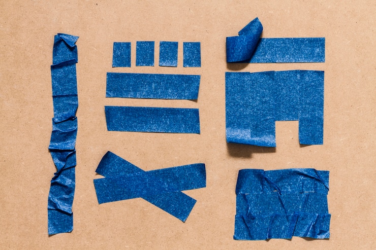 Foto grátis vários modelos de papel de parede adesivo azul