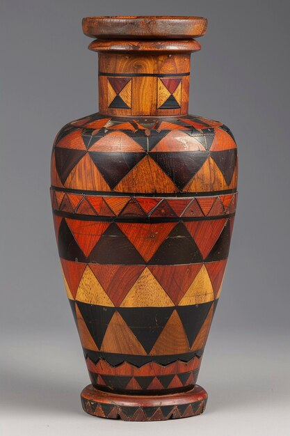 Vaso de terracota com padrão indígena