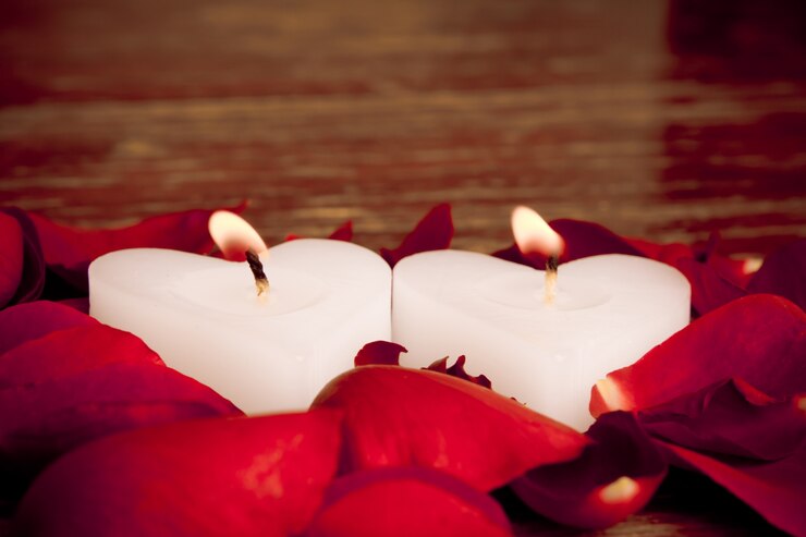 Foto grátis velas valentines