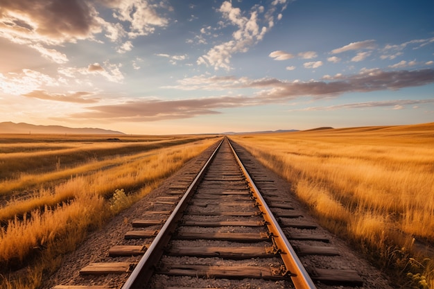 Foto grátis velhos trilhos de trem ocidentais