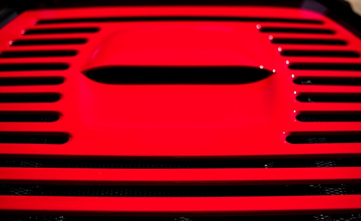 Foto grátis vermelho metálico carro esporte ar condicionado, motor, portanto.