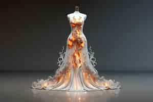 Foto grátis vestido 3d em chamas com chamas