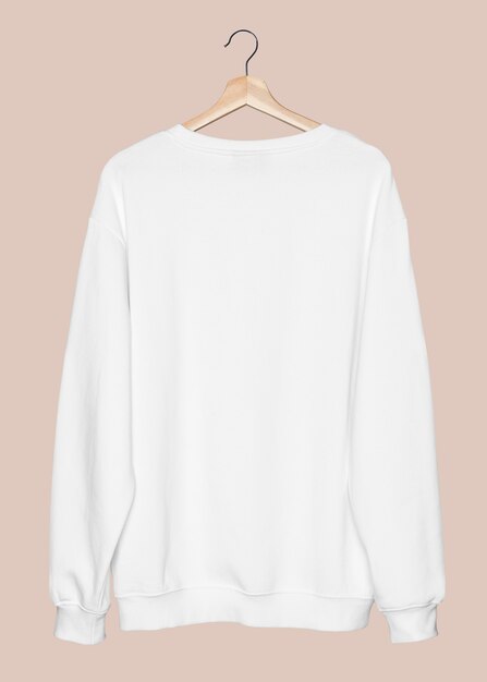 Vestuário streetwear unissex de suéter branco simples