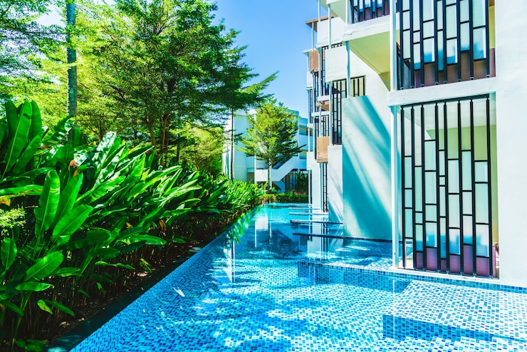 Foto grátis viagens relaxamento salão azul da praia