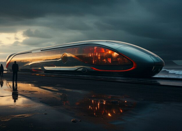 Viagens urbanas futuristas de alta tecnologia para as pessoas
