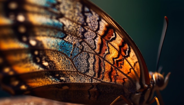 Vibrante asa de borboleta exibe beleza na natureza gerada por IA