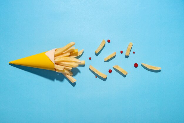 Vida morta de pratos de fast food