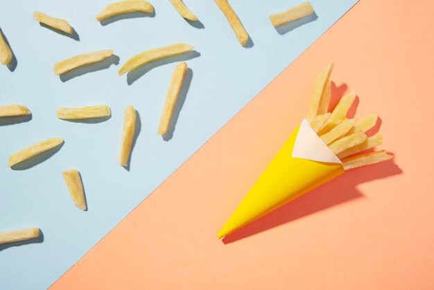 Vida morta de pratos de fast food