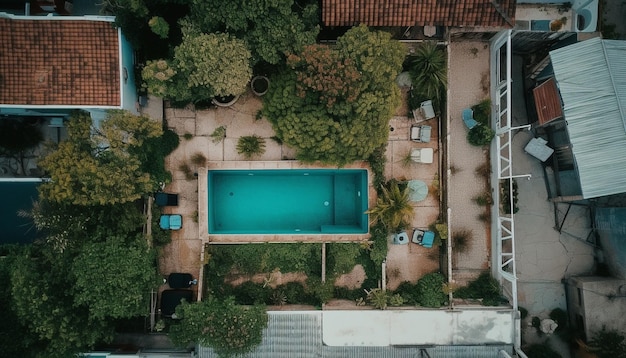 Foto grátis vida urbana moderna edifícios altos natureza verde gerada por ia