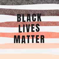 Foto grátis vidas negras são importantes com um fundo listrado colorido