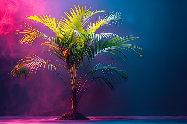 Foto grátis view of palm tree species with green foliage