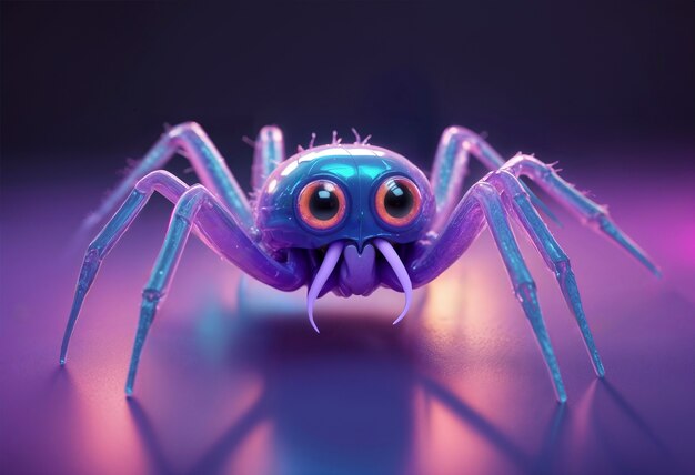 Visão 3D da aranha