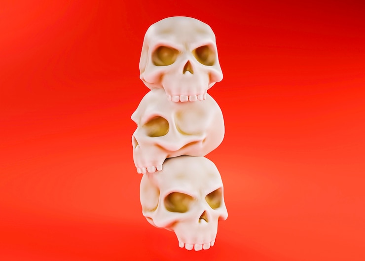 Foto grátis visão 3d de crânios