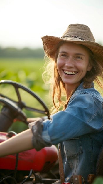 Visão de mulheres trabalhando no setor agrícola para celebrar o dia do trabalho para as mulheres.