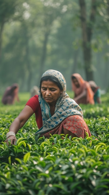 Foto grátis visão de mulheres trabalhando no setor agrícola para celebrar o dia do trabalho para as mulheres.