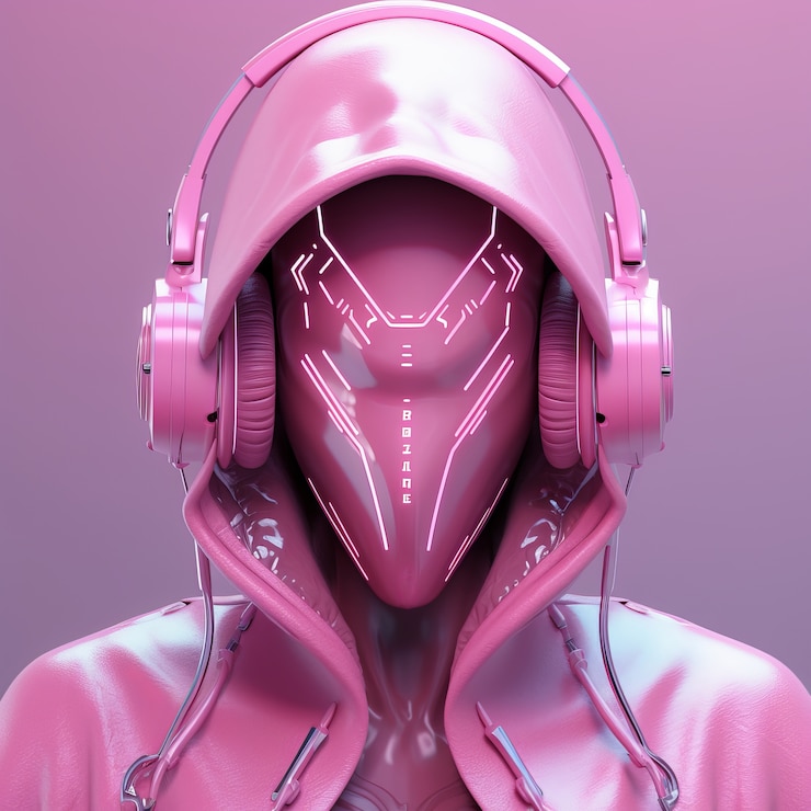 Foto grátis visão de um robô ou droide de música futurista