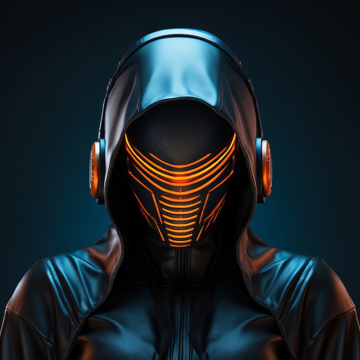 Foto grátis visão de um robô ou droide de música futurista