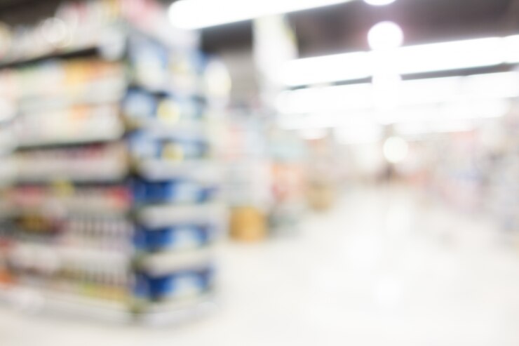 Foto grátis visão desfocada de supermercado
