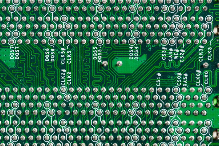 Foto grátis visão detalhada de uma placa de circuito de computador
