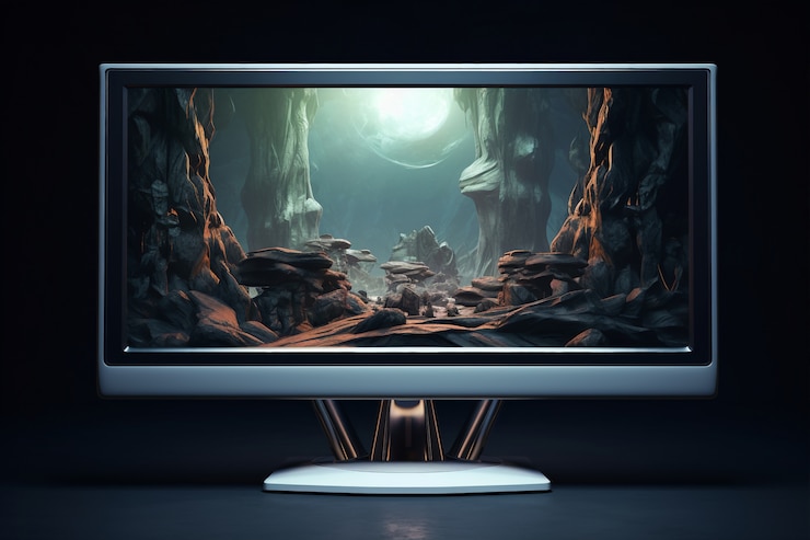 Foto grátis visão do ecrã do monitor do computador