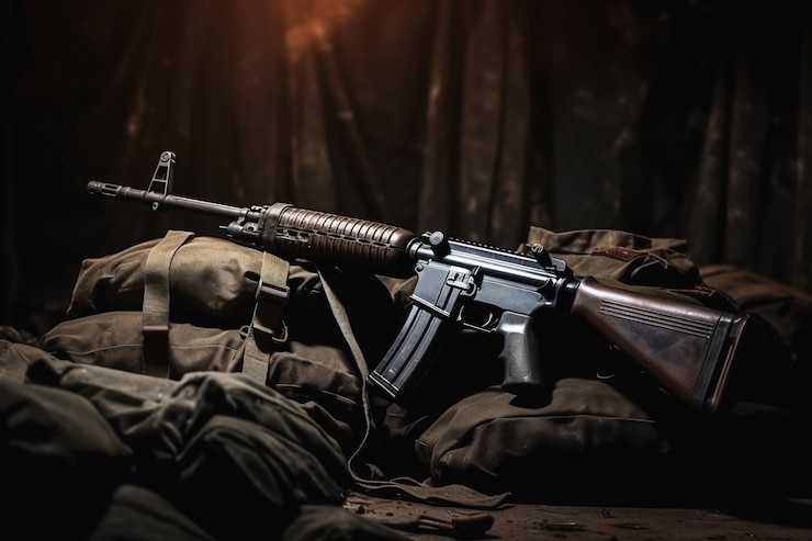 Foto grátis vista 3d de arma poderosa