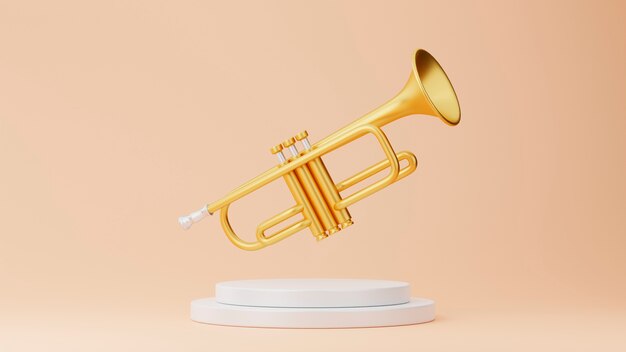 vista 3D do instrumento musical
