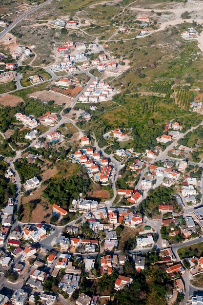 Vista aérea da área residencial