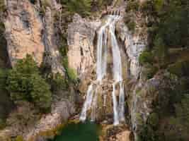 Foto grátis vista aérea da cachoeira