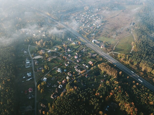 Vista aérea da vila
