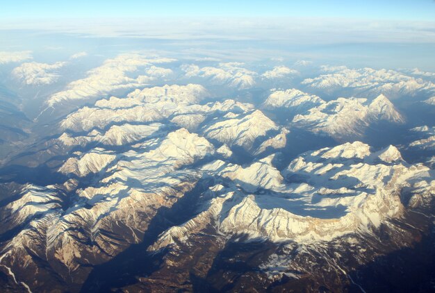 Vista aérea das montanhas