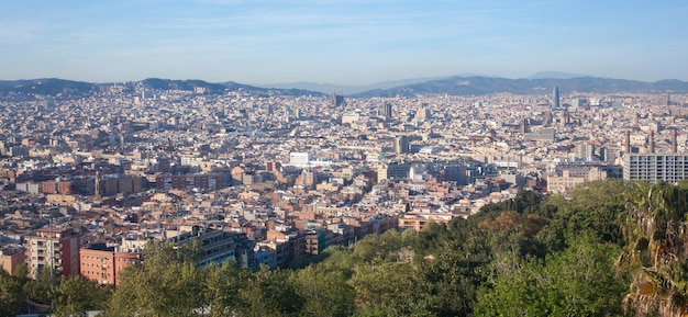 Vista aérea de Barcelona Espanha