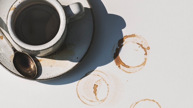 Foto grátis vista aérea de café quente