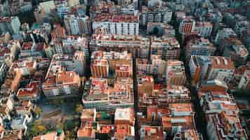 Foto grátis vista aérea de drones de barcelona, espanha